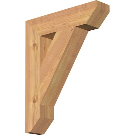 Ekena Millwork Traditional Slat Smooth Bracket, Western Red Cedar, 3 1/2"W x 16"D x 20"H BKT04X16X20TRA06SWR
